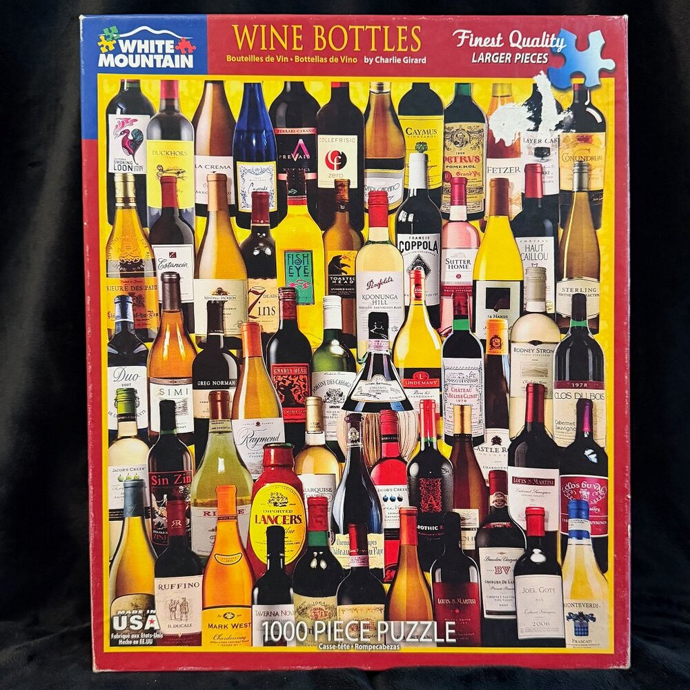 White Mountain 1000 Piece Puzzle "Wine Bottles "